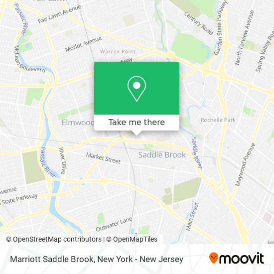 Marriott Saddle Brook map