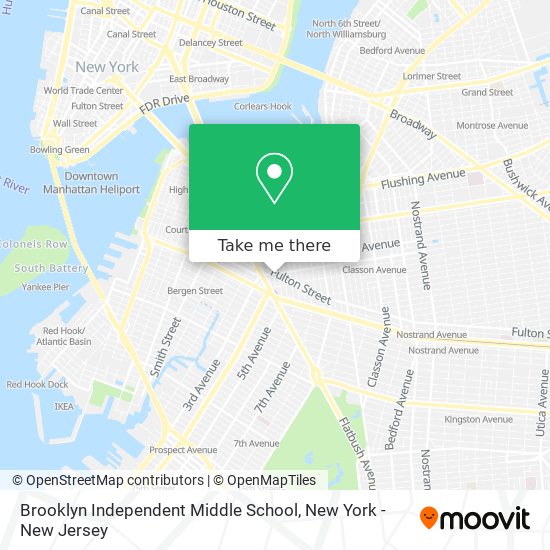 Mapa de Brooklyn Independent Middle School