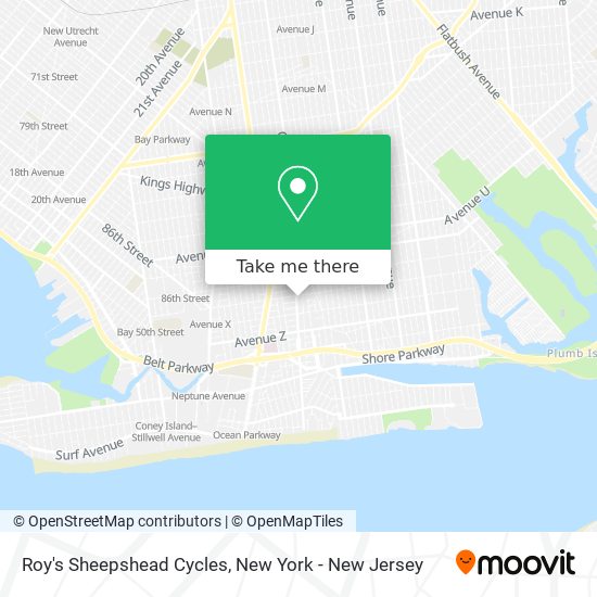 Roy's Sheepshead Cycles map