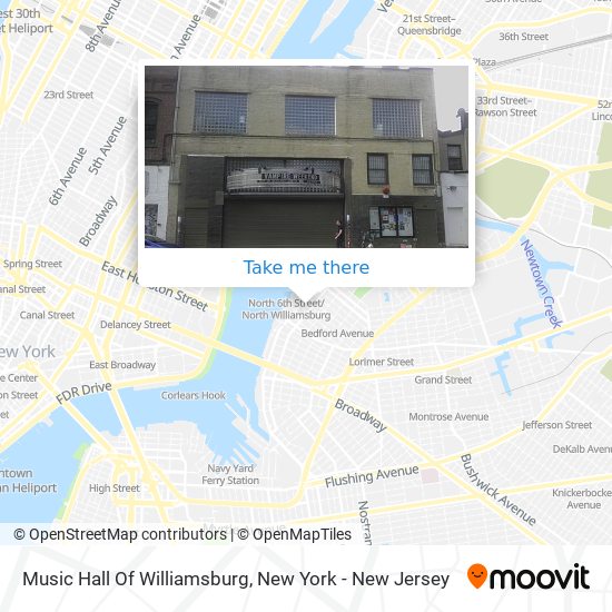 Mapa de Music Hall Of Williamsburg