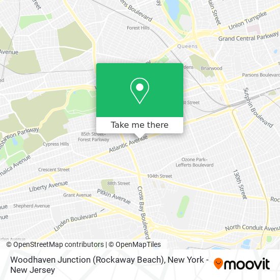 Woodhaven Junction (Rockaway Beach) map