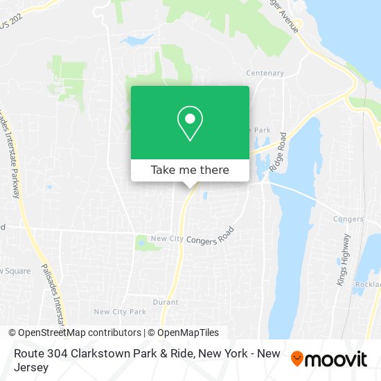 Route 304 Clarkstown Park & Ride map