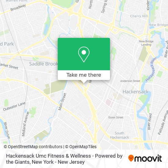 Mapa de Hackensack Umc Fitness & Wellness - Powered by the Giants