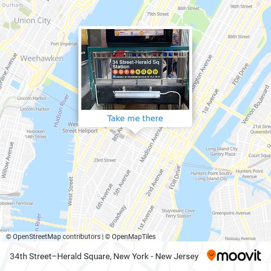 34th Street–Herald Square map