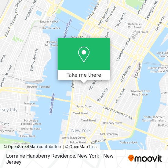 Lorraine Hansberry Residence map