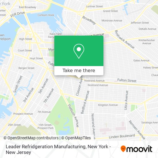 Leader Refridgeration Manufacturing map