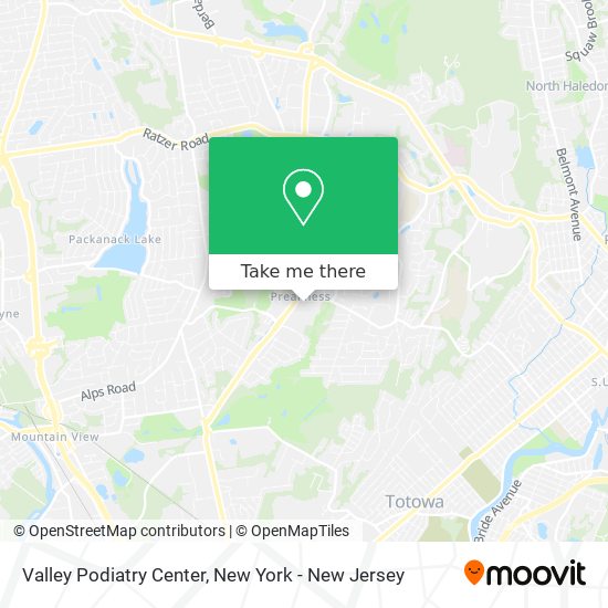 Valley Podiatry Center map