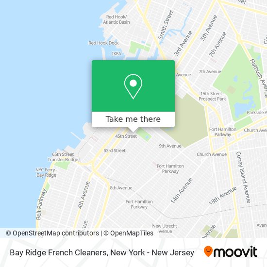 Bay Ridge French Cleaners map