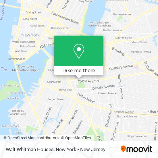 Walt Whitman Houses map