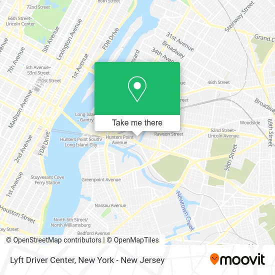 Lyft Driver Center map