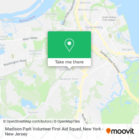 Madison Park Volunteer First Aid Squad map