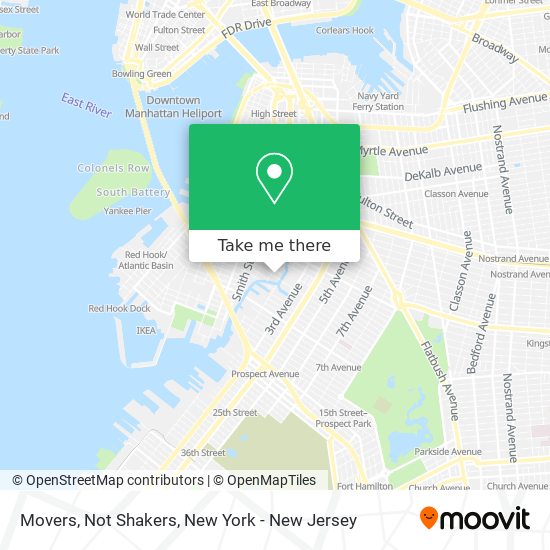 Movers, Not Shakers map