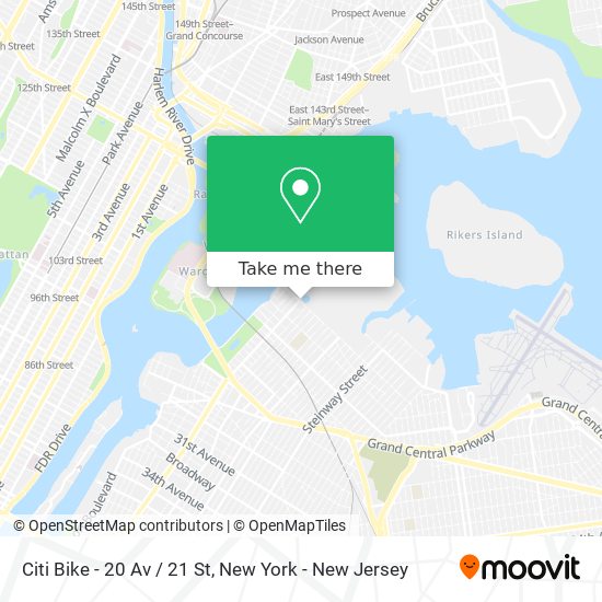 Mapa de Citi Bike - 20 Av / 21 St