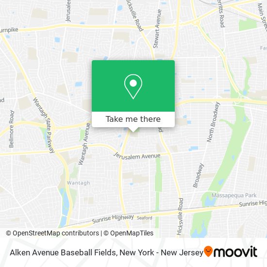 Alken Avenue Baseball Fields map