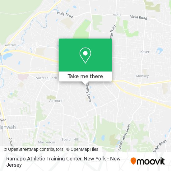 Mapa de Ramapo Athletic Training Center