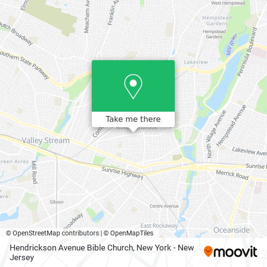 Hendrickson Avenue Bible Church map
