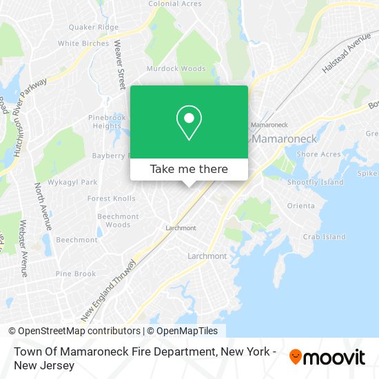 Town Of Mamaroneck Fire Department map