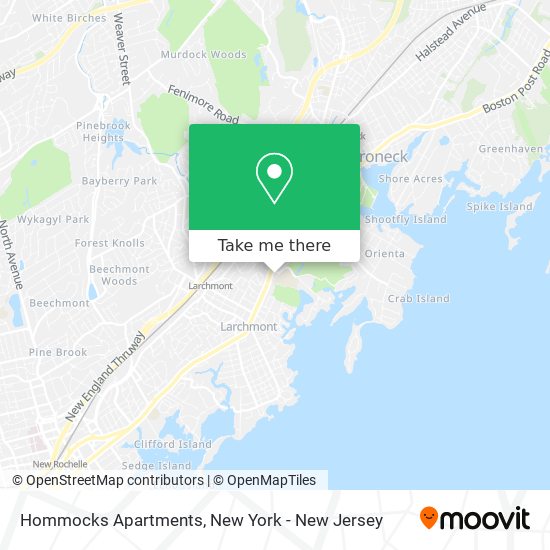 Mapa de Hommocks Apartments