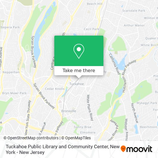 Tuckahoe Public Library and Community Center map