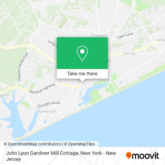 John Lyon Gardiner Mill Cottage map