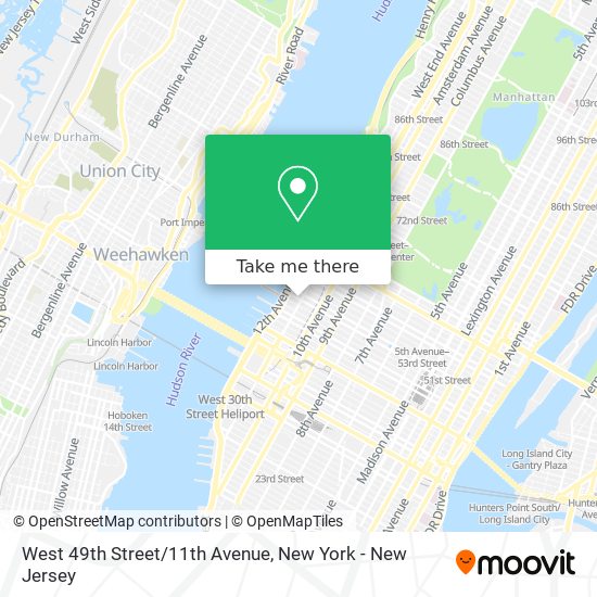 West 49th Street/11th Avenue map