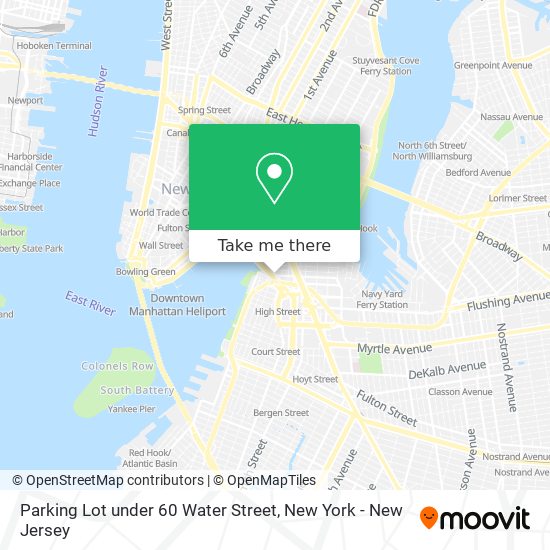 Parking Lot under 60 Water Street map