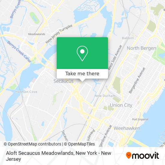 Mapa de Aloft Secaucus Meadowlands