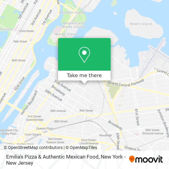 Mapa de Emilia's Pizza & Authentic Mexican Food