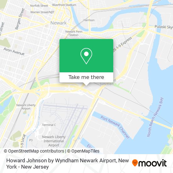 Mapa de Howard Johnson by Wyndham Newark Airport