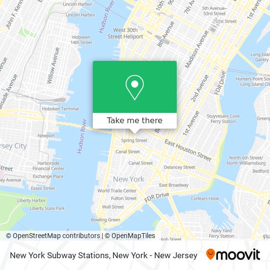 New York Subway Stations map