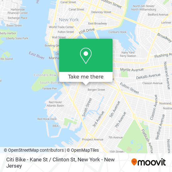 Mapa de Citi Bike - Kane St / Clinton St