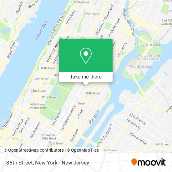 86th Street map