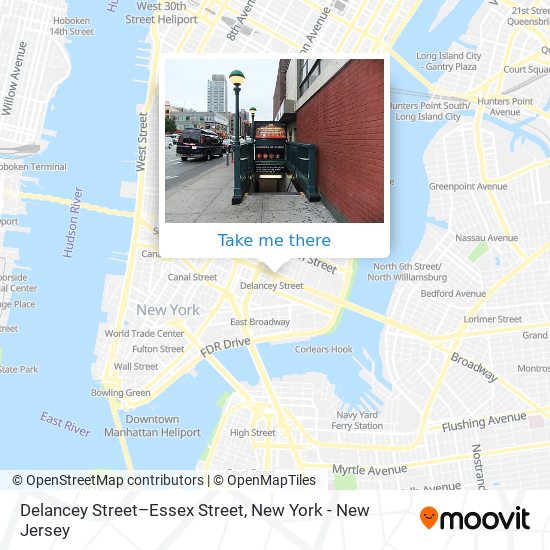 Delancey Street–Essex Street map