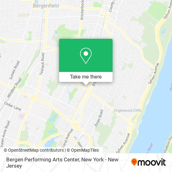 Bergen Performing Arts Center map