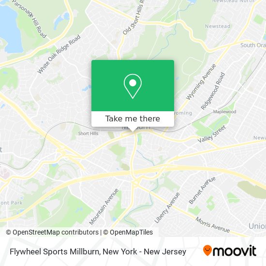 Mapa de Flywheel Sports Millburn