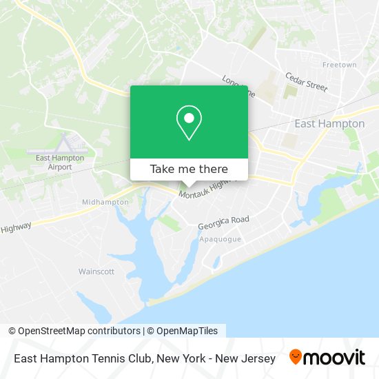 Mapa de East Hampton Tennis Club