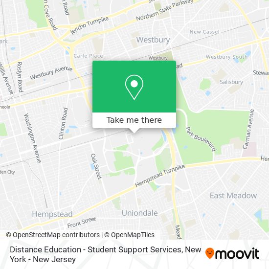 Distance Education - Student Support Services map