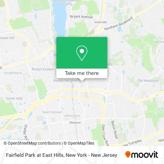 Fairfield Park at East Hills map