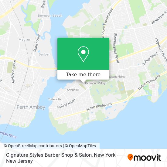 Mapa de Cignature Styles Barber Shop & Salon