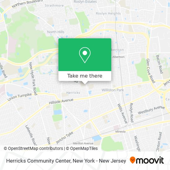 Herricks Community Center map