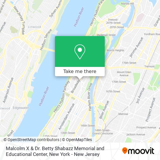 Malcolm X & Dr. Betty Shabazz Memorial and Educational Center map