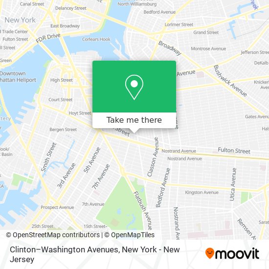 Clinton–Washington Avenues map