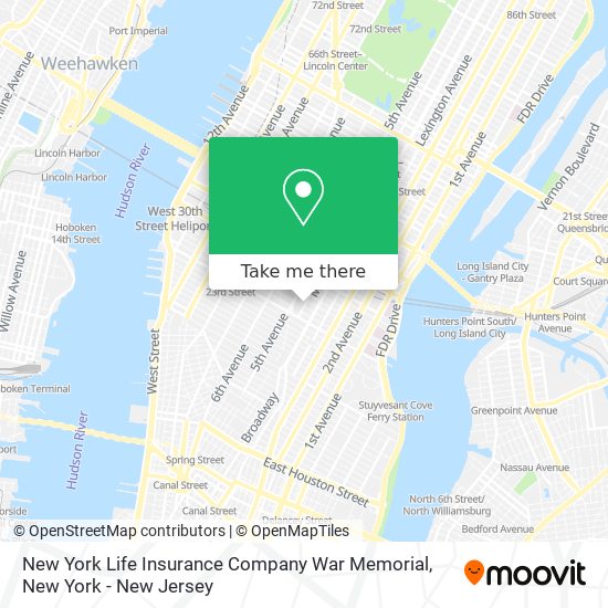 Mapa de New York Life Insurance Company War Memorial