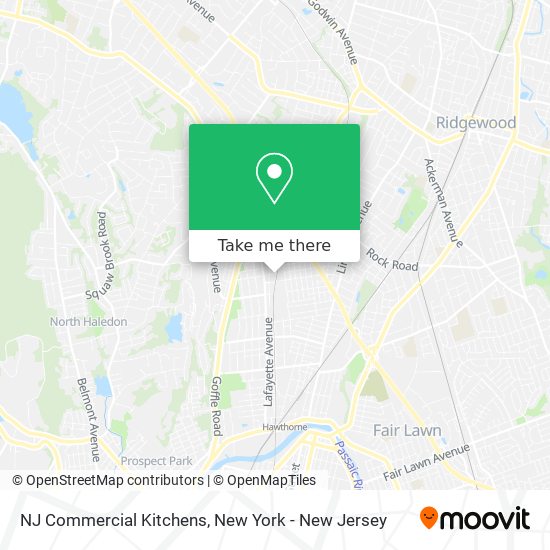 Mapa de NJ Commercial Kitchens