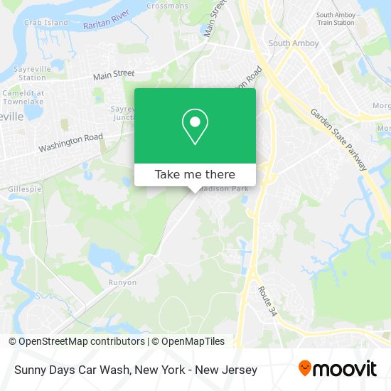 Sunny Days Car Wash map