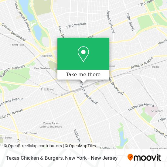 Texas Chicken & Burgers map