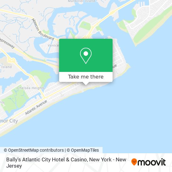 Mapa de Bally's Atlantic City Hotel & Casino
