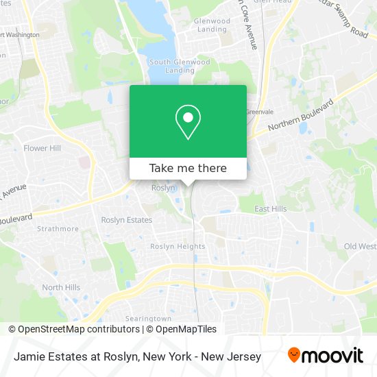 Jamie Estates at Roslyn map