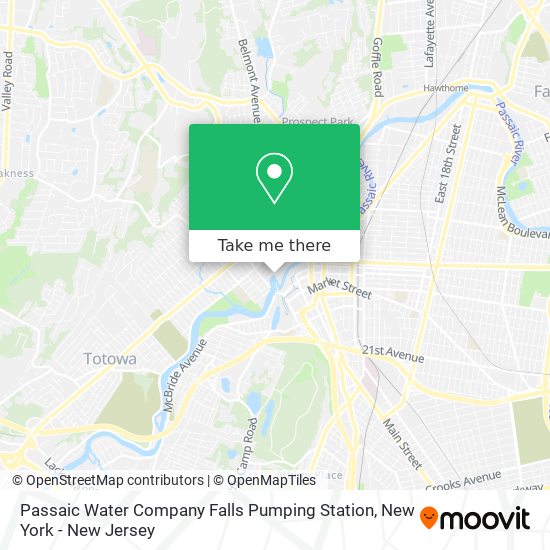 Mapa de Passaic Water Company Falls Pumping Station