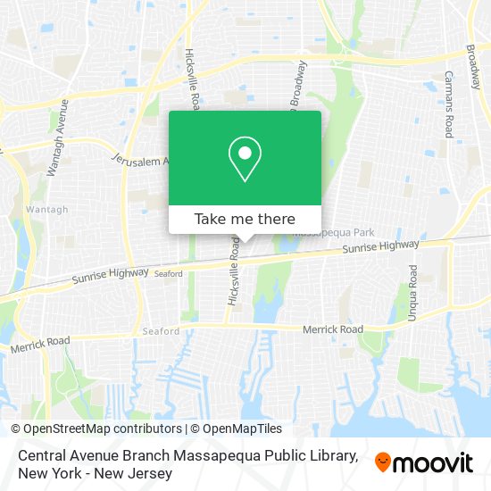 Central Avenue Branch Massapequa Public Library map